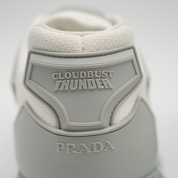 size 8.5uk 9.5 US Prada Cloudbust Thunder Grey White Fabric Rubber - Picture 9 of 13